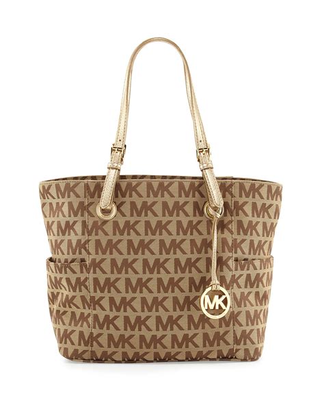 michael kors canvas purse|michael kors signature canvas tote.